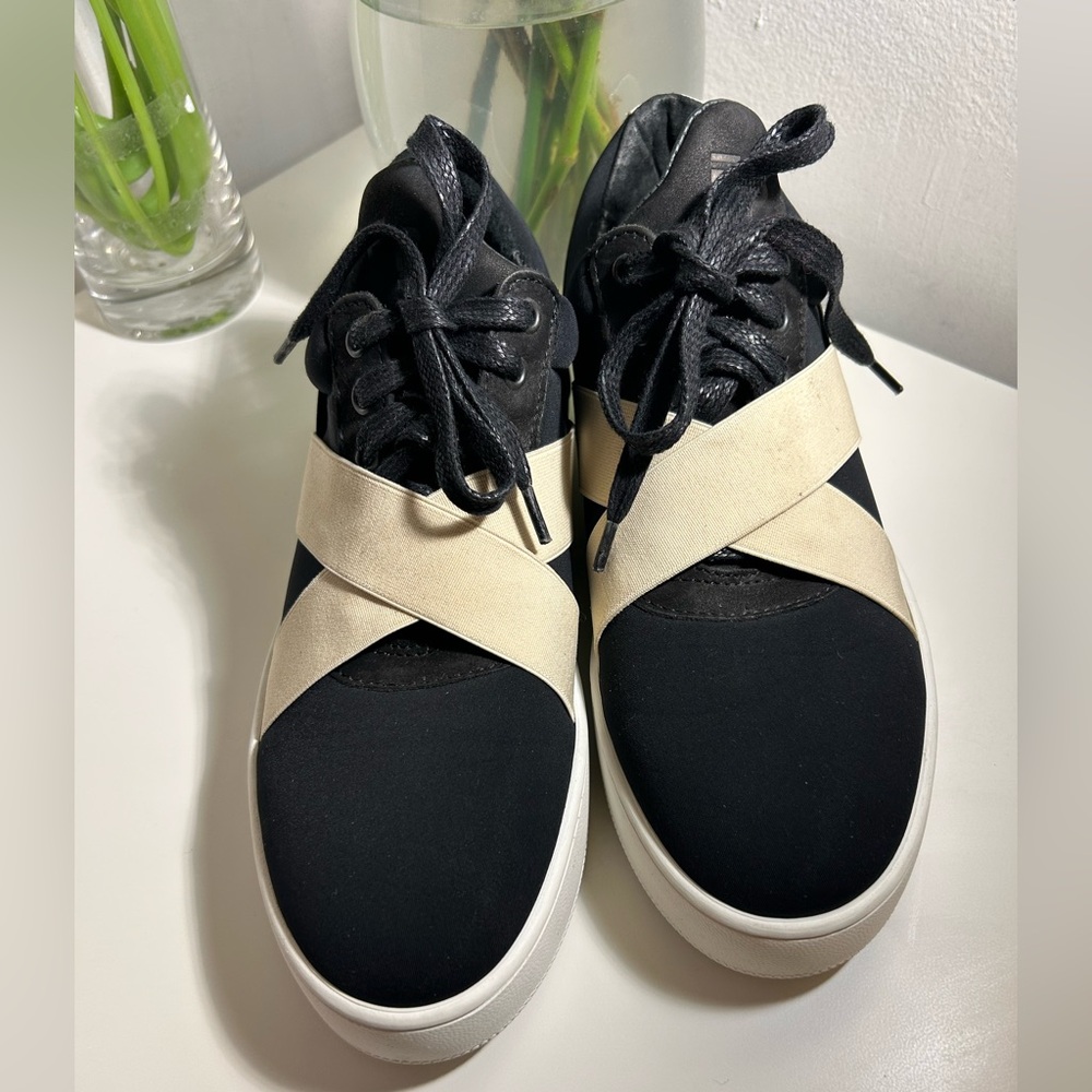 Filling Pieces Crisscross Strap Black/Tan Women's Sneakers